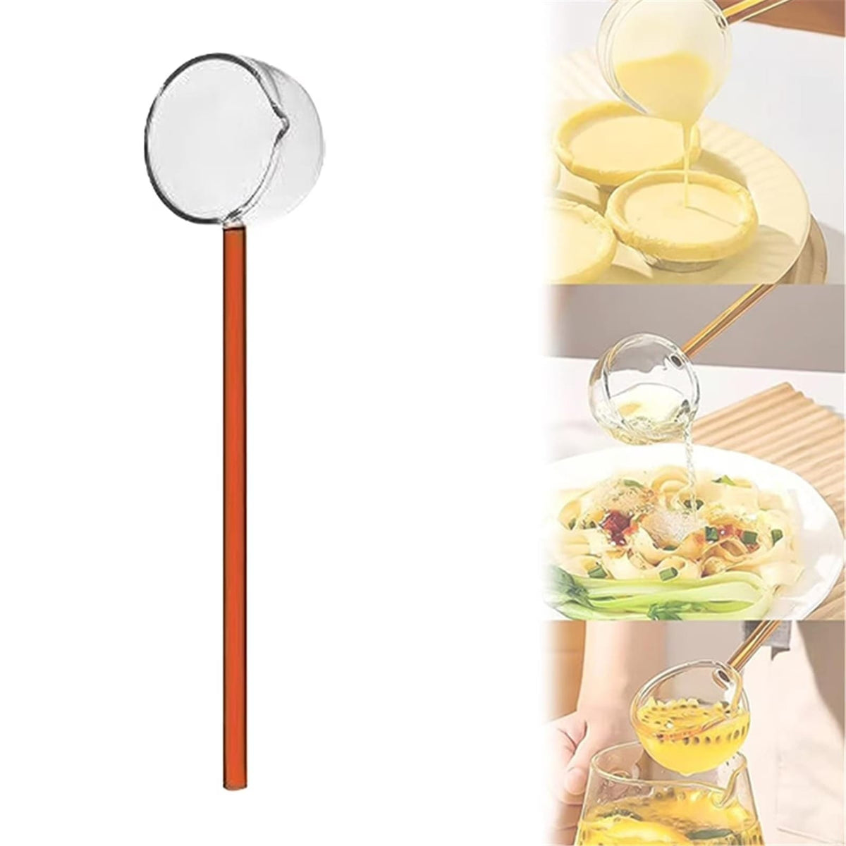 Glass Stirring Spoon | Transparent Crystal Teaspoon for Milk, Cocktail, Coffee & Cold Drinks | Long Crystal Clear Dessert & Soup Spoon