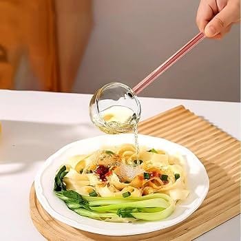 Glass Stirring Spoon | Transparent Crystal Teaspoon for Milk, Cocktail, Coffee & Cold Drinks | Long Crystal Clear Dessert & Soup Spoon