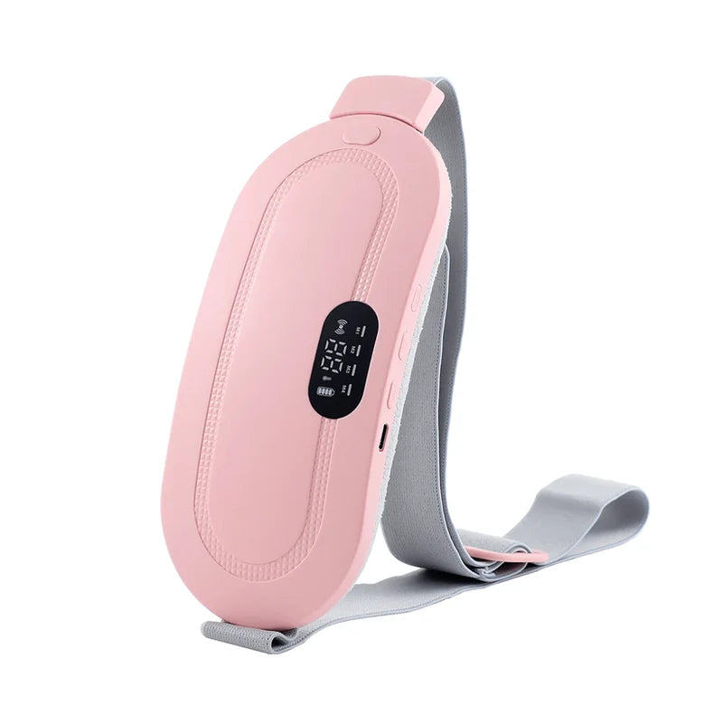 Portable Cordless Heating Pad for Menstrual Cramps Relief | 3-Temperature & 4-Massage Modes | Stomach & Back Pain Relief Device for Women